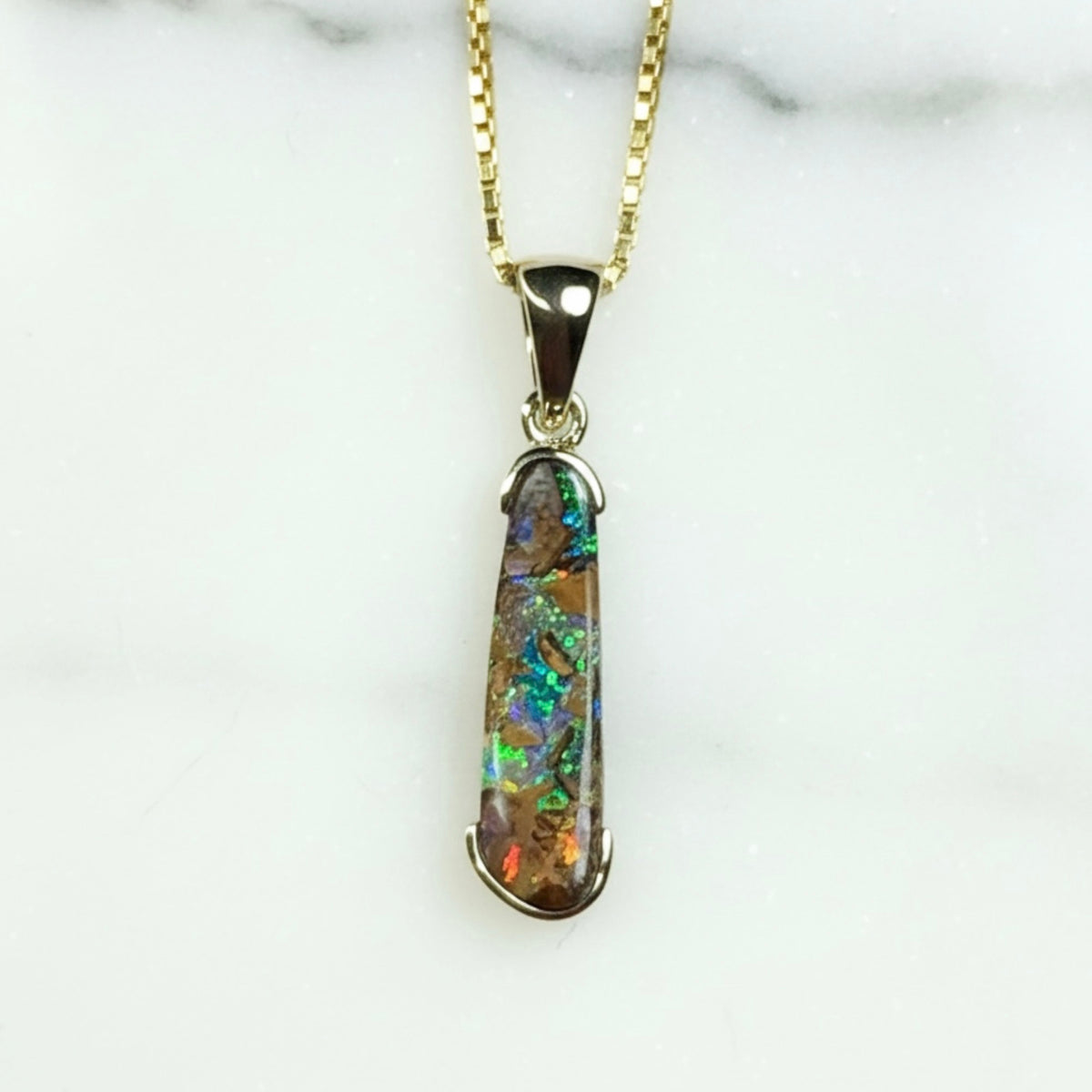 Boulder Opal Necklace - OP-10K-N-005