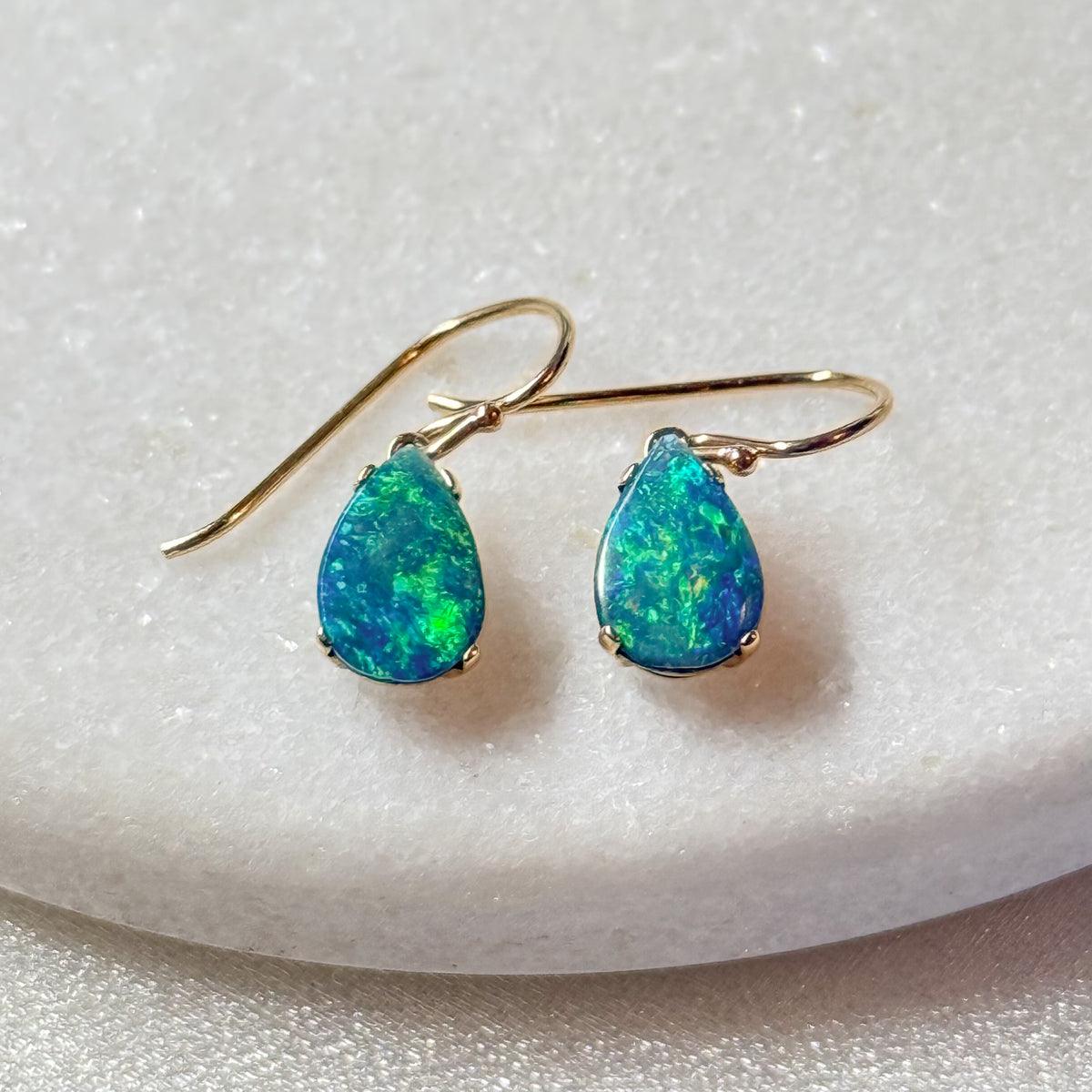 Doublet Opal Earrings - OP-9K-E-003