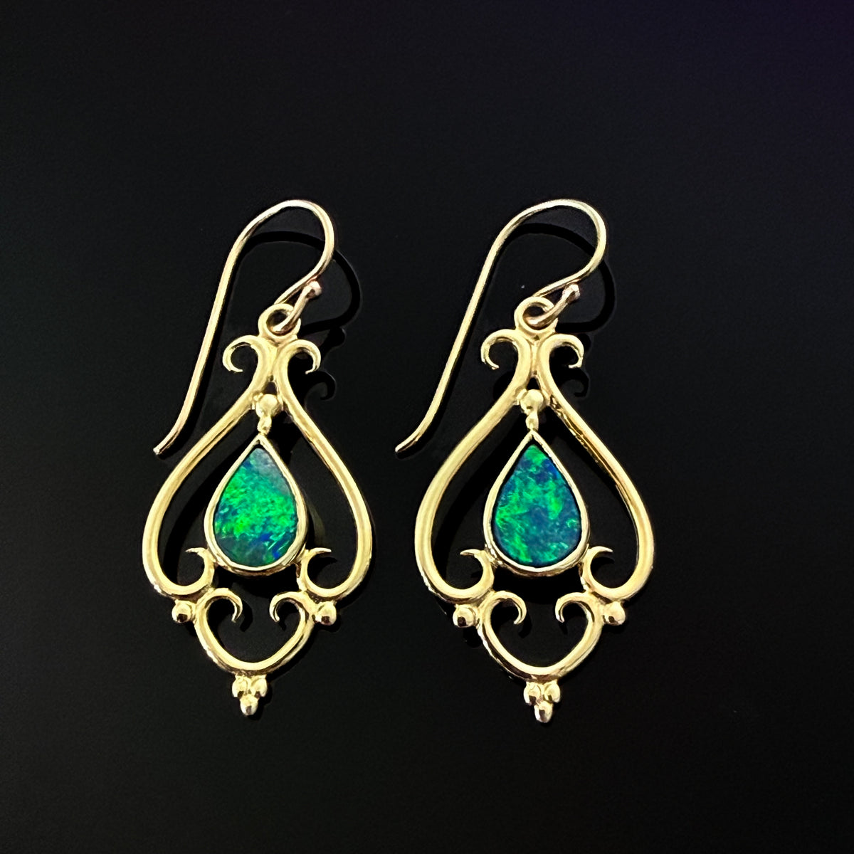 Doublet Opal Earrings - OP-9K-E-005