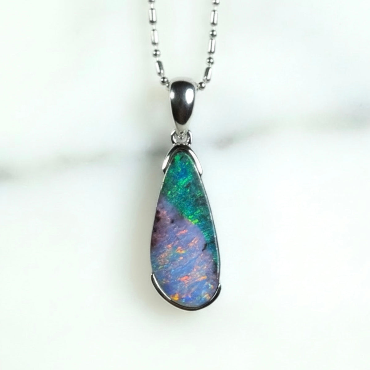 Boulder Opal Necklace - OP-SV-N-010