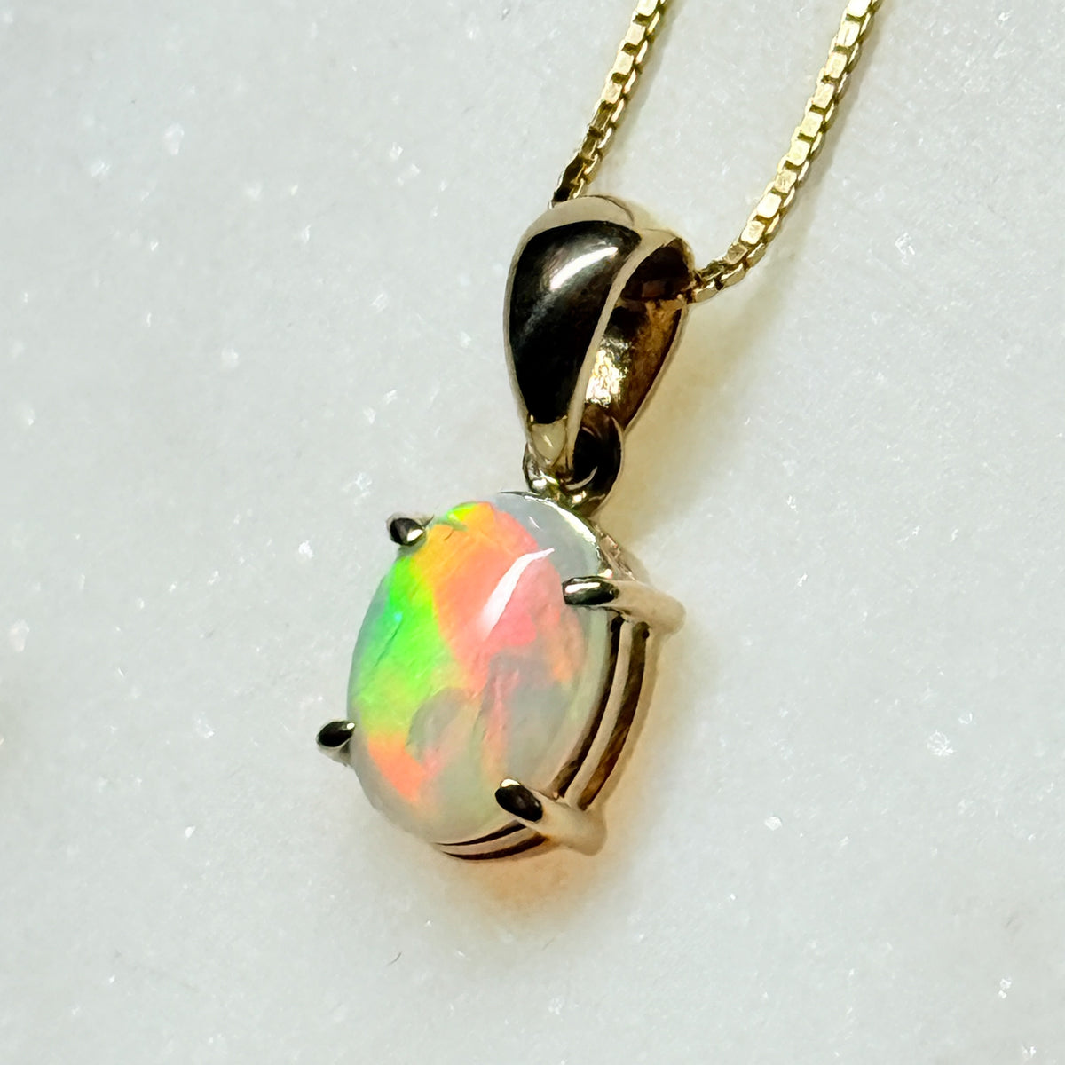 Crystal Opal Necklace - OP-10K-N-002
