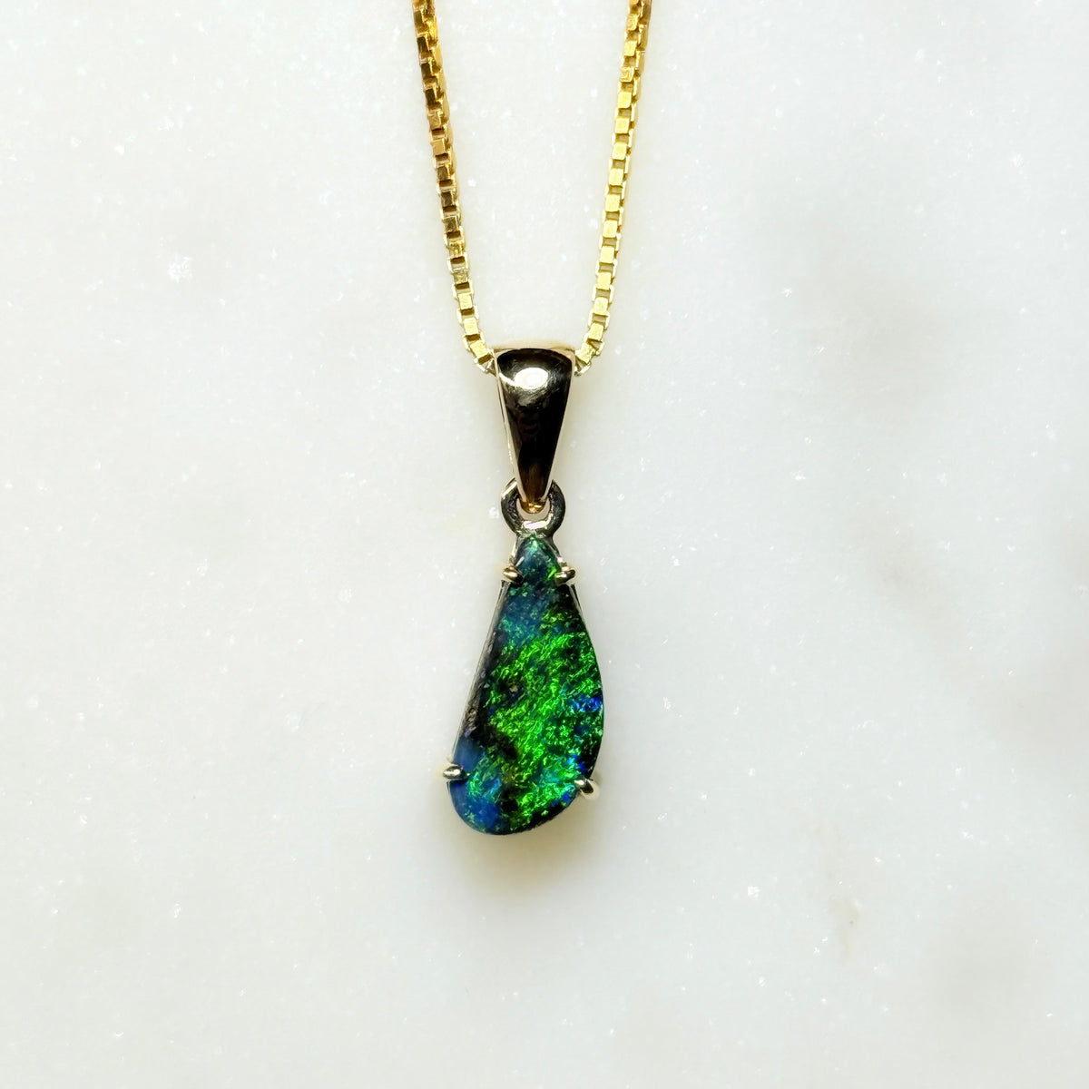 Boulder Opal Necklace - OP-10K-N-004