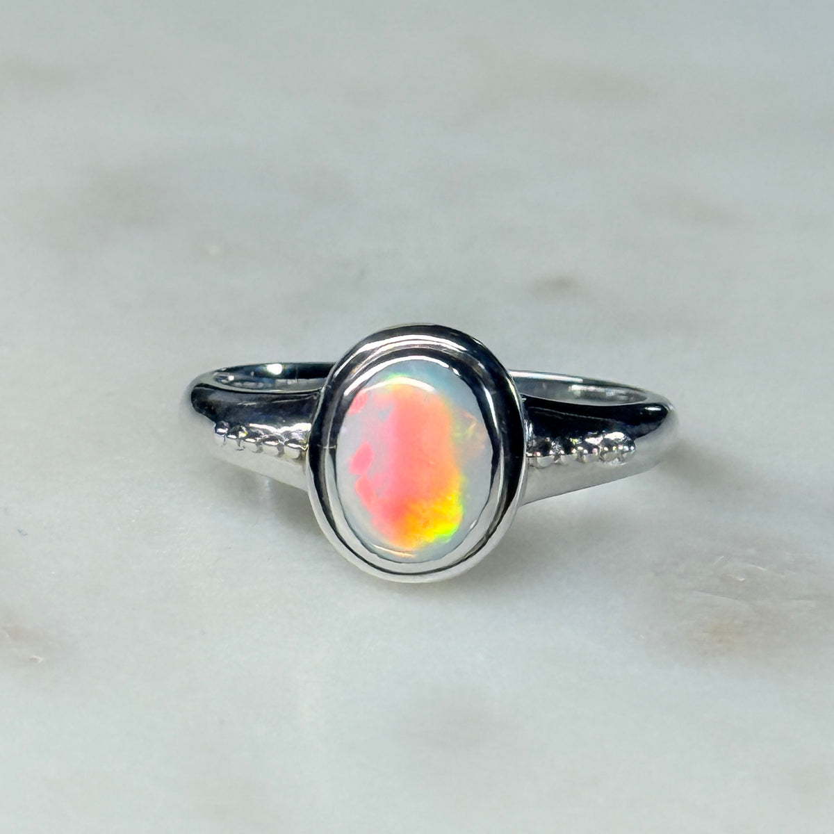 Crystal Opal Ring - OP-SV-R-001
