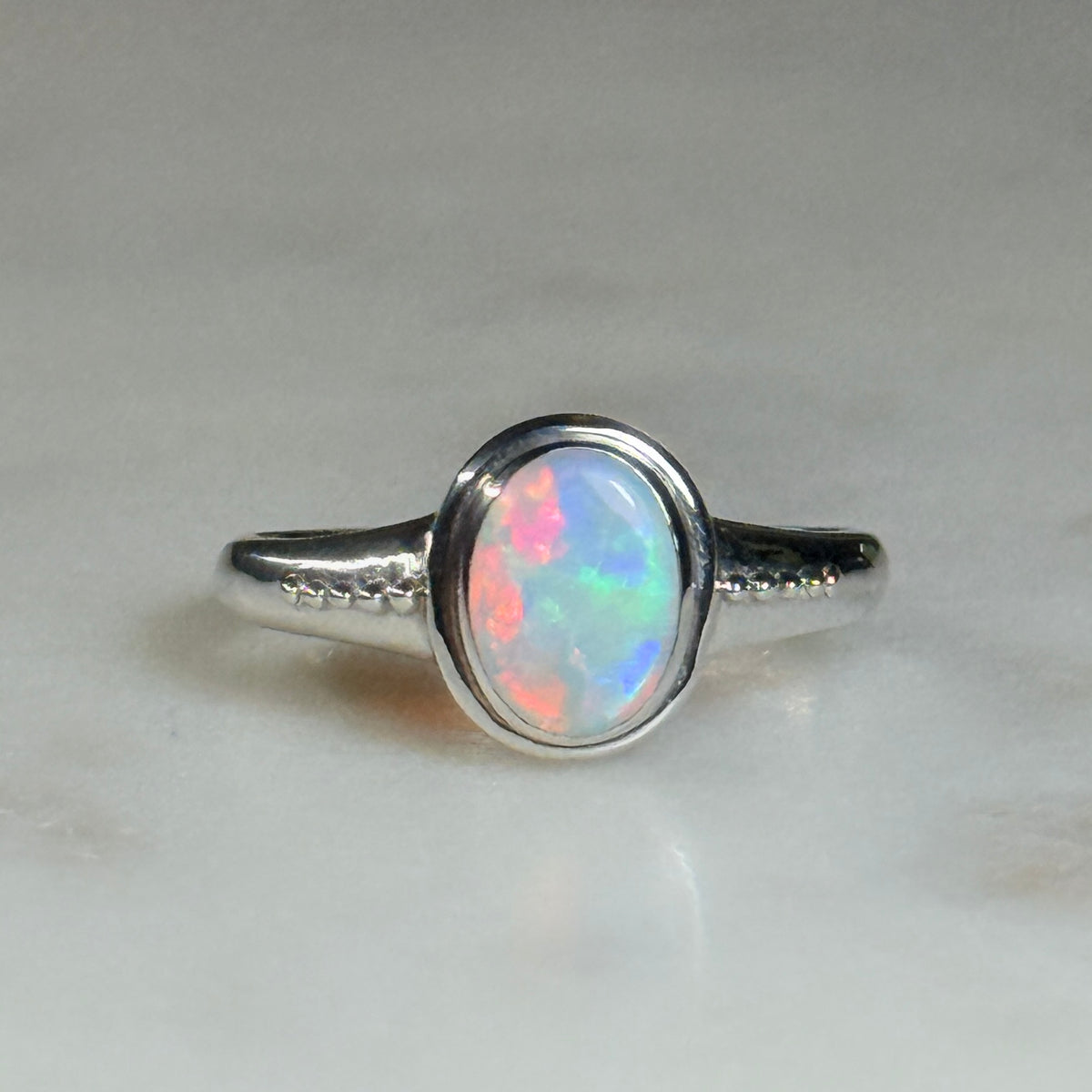 Crystal Opal Ring - OP-SV-R-003