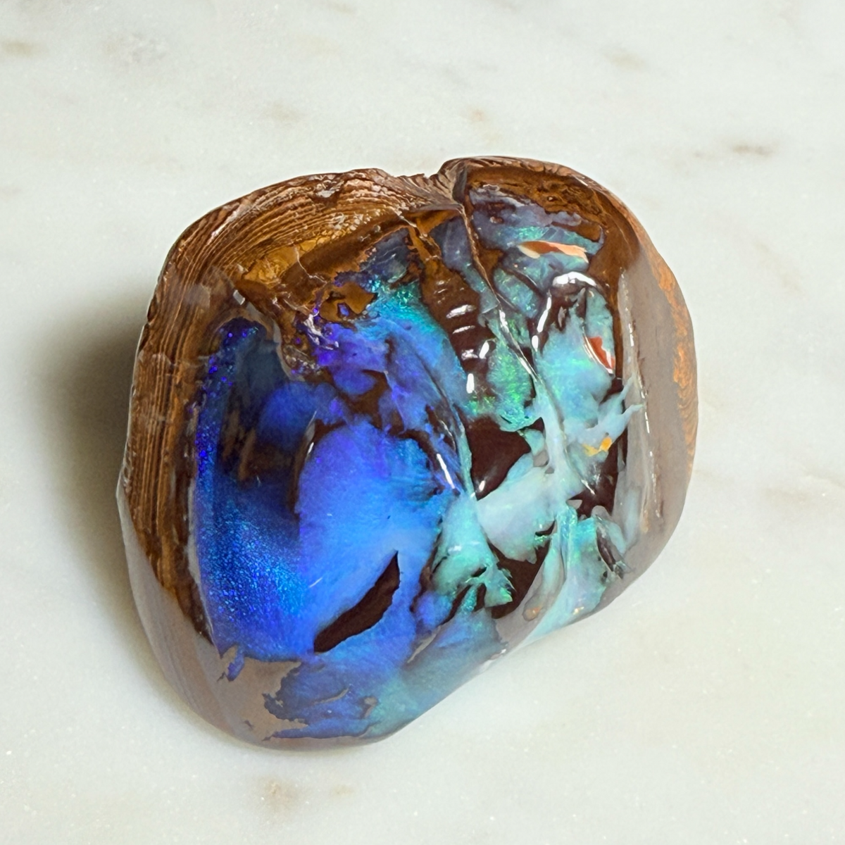 Australian Boulder Opal Specimen Polished - 357 ct -