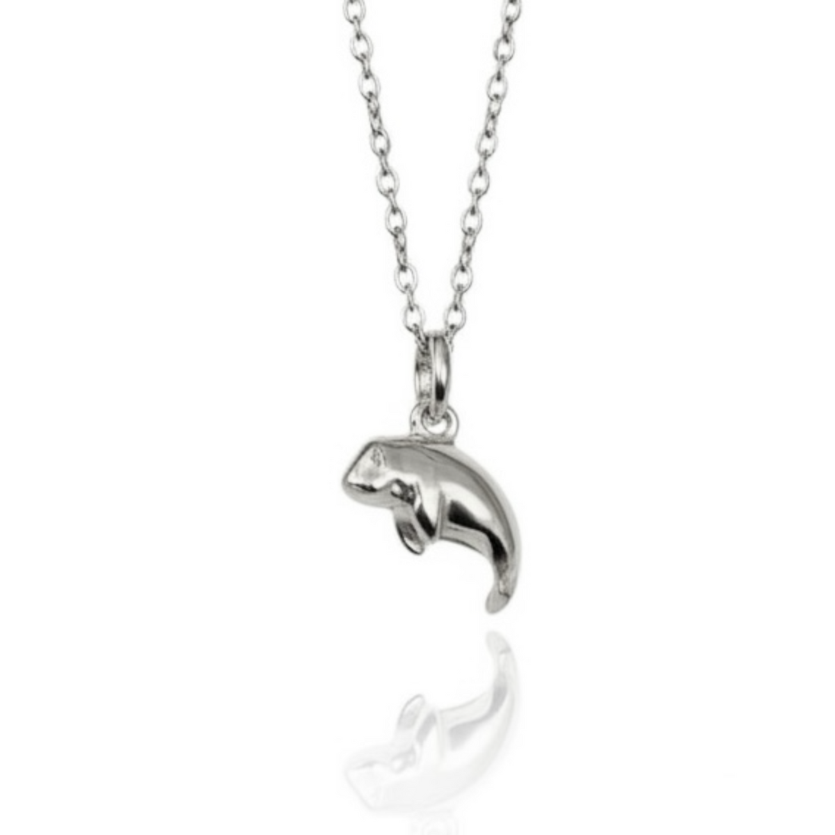 Sterling Silver - Dugong  Necklace - XS